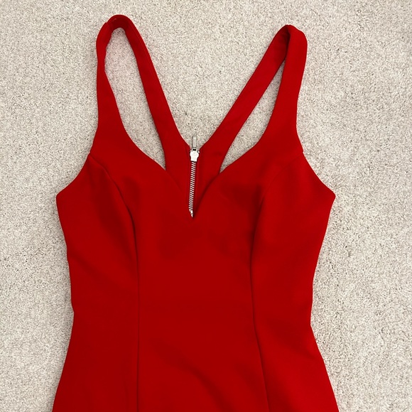 RED MIDI COCKTAIL DRESS - Picture 10 of 10